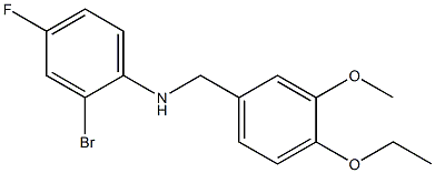 2-bromo-N-[(4-ethoxy-3-methoxyphenyl)methyl]-4-fluoroaniline Struktur