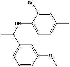 2-bromo-N-[1-(3-methoxyphenyl)ethyl]-4-methylaniline Struktur