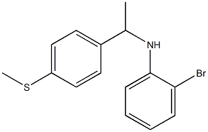 2-bromo-N-{1-[4-(methylsulfanyl)phenyl]ethyl}aniline Struktur