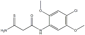 2-carbamothioyl-N-(4-chloro-2,5-dimethoxyphenyl)acetamide Struktur