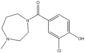 2-chloro-4-[(4-methyl-1,4-diazepan-1-yl)carbonyl]phenol Struktur