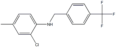 2-chloro-4-methyl-N-{[4-(trifluoromethyl)phenyl]methyl}aniline Struktur