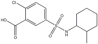 2-chloro-5-[(2-methylcyclohexyl)sulfamoyl]benzoic acid Struktur