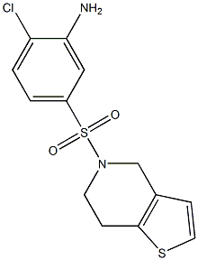 2-chloro-5-{4H,5H,6H,7H-thieno[3,2-c]pyridine-5-sulfonyl}aniline Struktur