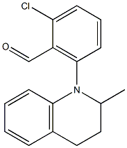 2-chloro-6-(2-methyl-1,2,3,4-tetrahydroquinolin-1-yl)benzaldehyde Struktur