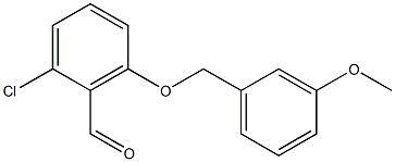 2-chloro-6-[(3-methoxyphenyl)methoxy]benzaldehyde Struktur