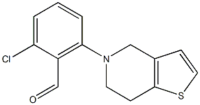 2-chloro-6-{4H,5H,6H,7H-thieno[3,2-c]pyridin-5-yl}benzaldehyde Struktur