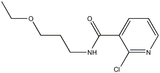 2-chloro-N-(3-ethoxypropyl)pyridine-3-carboxamide Struktur