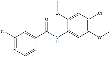 2-chloro-N-(4-chloro-2,5-dimethoxyphenyl)pyridine-4-carboxamide Struktur