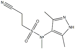 2-cyano-N-(3,5-dimethyl-1H-pyrazol-4-yl)-N-methylethane-1-sulfonamido Struktur