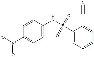 2-cyano-N-(4-nitrophenyl)benzene-1-sulfonamide Struktur