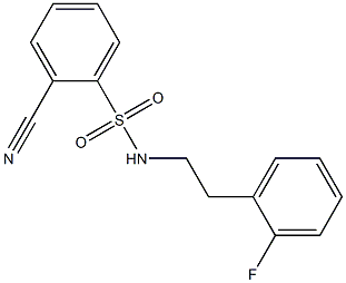 2-cyano-N-[2-(2-fluorophenyl)ethyl]benzene-1-sulfonamide Struktur