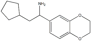 2-cyclopentyl-1-(2,3-dihydro-1,4-benzodioxin-6-yl)ethan-1-amine Struktur