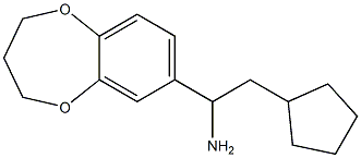 2-cyclopentyl-1-(3,4-dihydro-2H-1,5-benzodioxepin-7-yl)ethan-1-amine Struktur