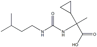 2-cyclopropyl-2-({[(3-methylbutyl)amino]carbonyl}amino)propanoic acid Struktur