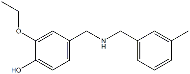 2-ethoxy-4-({[(3-methylphenyl)methyl]amino}methyl)phenol Struktur