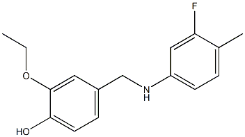 2-ethoxy-4-{[(3-fluoro-4-methylphenyl)amino]methyl}phenol Struktur