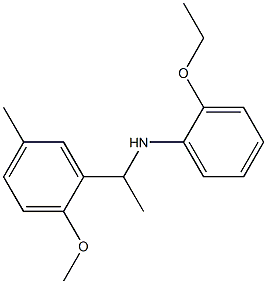 2-ethoxy-N-[1-(2-methoxy-5-methylphenyl)ethyl]aniline Struktur