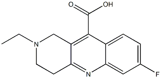 2-ethyl-7-fluoro-1,2,3,4-tetrahydrobenzo[b]-1,6-naphthyridine-10-carboxylic acid Struktur