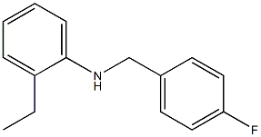 2-ethyl-N-[(4-fluorophenyl)methyl]aniline Struktur