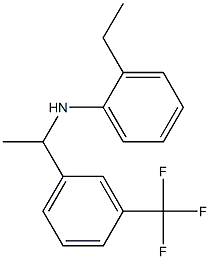 2-ethyl-N-{1-[3-(trifluoromethyl)phenyl]ethyl}aniline Struktur