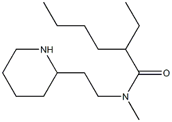 2-ethyl-N-methyl-N-[2-(piperidin-2-yl)ethyl]hexanamide Struktur
