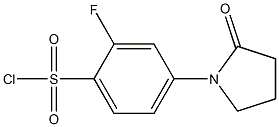 2-fluoro-4-(2-oxopyrrolidin-1-yl)benzenesulfonyl chloride Struktur