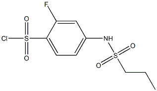 2-fluoro-4-(propane-1-sulfonamido)benzene-1-sulfonyl chloride Struktur