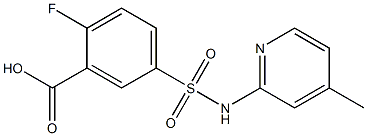 2-fluoro-5-[(4-methylpyridin-2-yl)sulfamoyl]benzoic acid Struktur