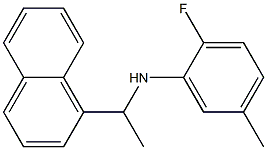 2-fluoro-5-methyl-N-[1-(naphthalen-1-yl)ethyl]aniline Struktur