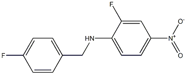 2-fluoro-N-[(4-fluorophenyl)methyl]-4-nitroaniline Struktur