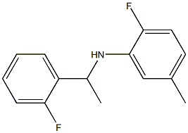 2-fluoro-N-[1-(2-fluorophenyl)ethyl]-5-methylaniline Struktur