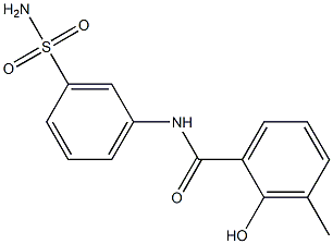 2-hydroxy-3-methyl-N-(3-sulfamoylphenyl)benzamide Struktur