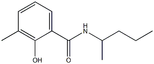 2-hydroxy-3-methyl-N-(pentan-2-yl)benzamide Struktur