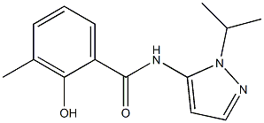 2-hydroxy-3-methyl-N-[1-(propan-2-yl)-1H-pyrazol-5-yl]benzamide Struktur