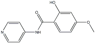 2-hydroxy-4-methoxy-N-(pyridin-4-yl)benzamide Struktur