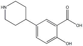 2-hydroxy-5-(piperidin-4-yl)benzoic acid Struktur