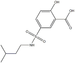 2-hydroxy-5-[(3-methylbutyl)sulfamoyl]benzoic acid Struktur