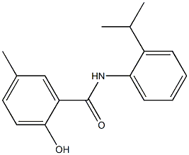 2-hydroxy-5-methyl-N-[2-(propan-2-yl)phenyl]benzamide Struktur