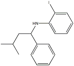 2-iodo-N-(3-methyl-1-phenylbutyl)aniline Struktur