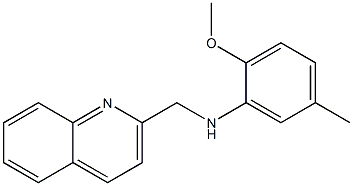 2-methoxy-5-methyl-N-(quinolin-2-ylmethyl)aniline Struktur