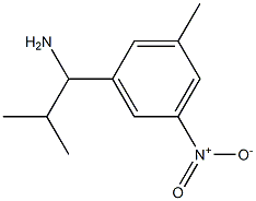 2-methyl-1-(3-methyl-5-nitrophenyl)propan-1-amine Struktur