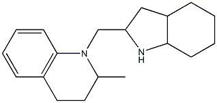 2-methyl-1-(octahydro-1H-indol-2-ylmethyl)-1,2,3,4-tetrahydroquinoline Struktur