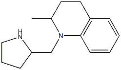 2-methyl-1-(pyrrolidin-2-ylmethyl)-1,2,3,4-tetrahydroquinoline Struktur