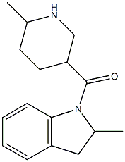 2-methyl-1-[(6-methylpiperidin-3-yl)carbonyl]indoline Struktur