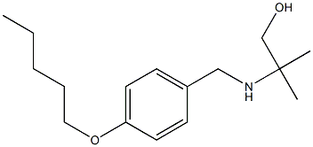 2-methyl-2-({[4-(pentyloxy)phenyl]methyl}amino)propan-1-ol Struktur