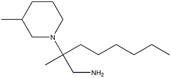 2-methyl-2-(3-methylpiperidin-1-yl)octan-1-amine Struktur