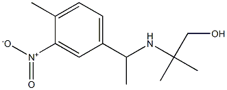 2-methyl-2-{[1-(4-methyl-3-nitrophenyl)ethyl]amino}propan-1-ol Struktur