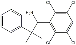 2-methyl-2-phenyl-1-(2,3,5,6-tetrachlorophenyl)propan-1-amine Struktur