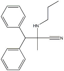 2-methyl-3,3-diphenyl-2-(propylamino)propanenitrile Struktur